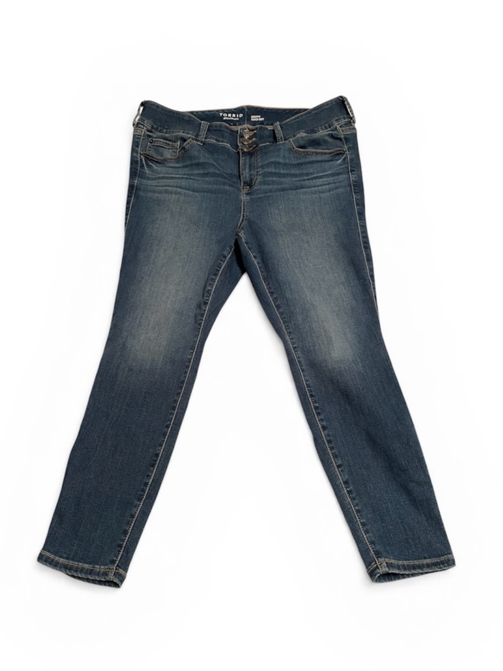 torrid Dark Blue Skinny Jeans - Faded Indigo Wash 16xs (fd)